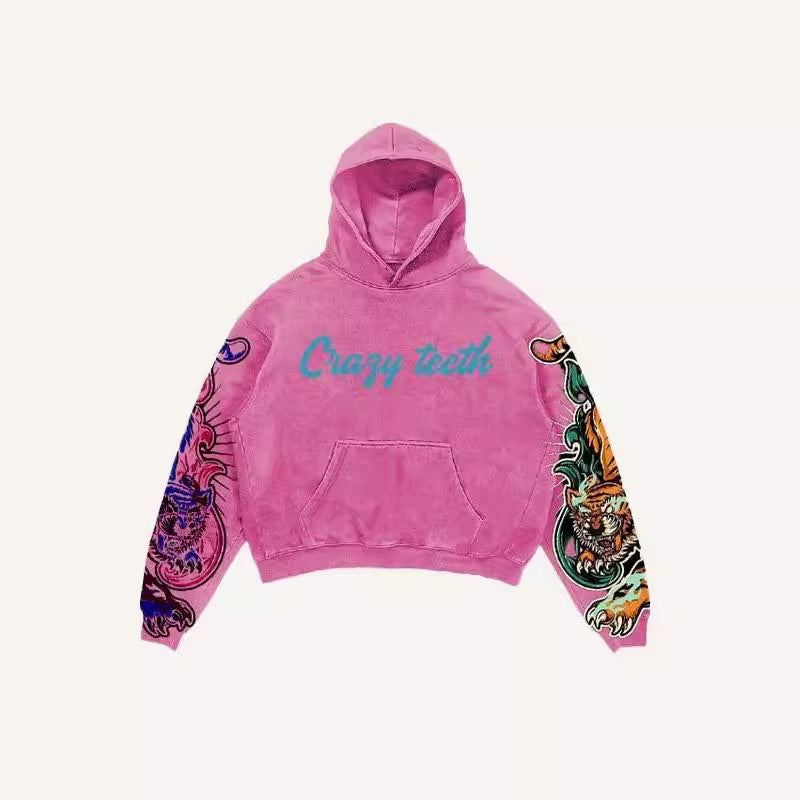 Y2K Skull Print Punk Hoodie