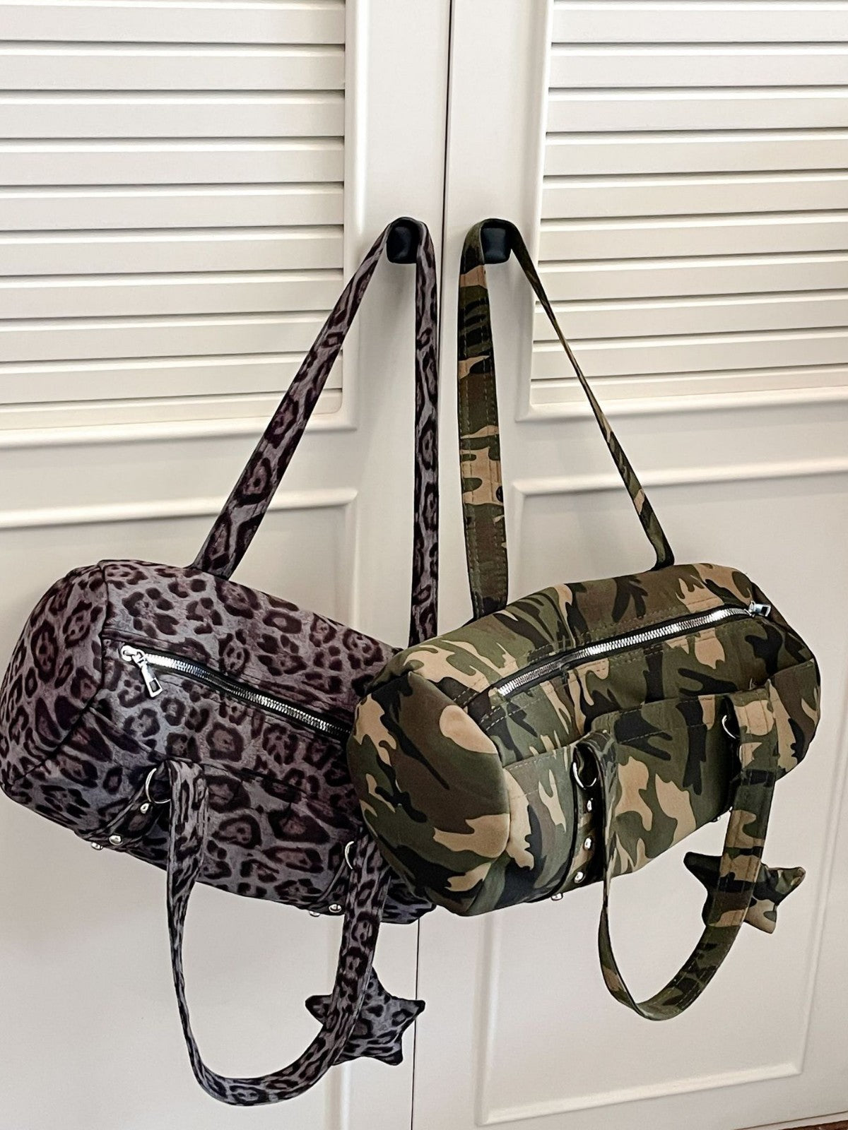 Fashion Y2K Camouflage Leopard Print Shoulder Bag
