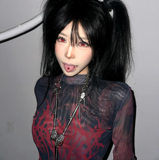 Women's Y2K Mesh Long-sleeved T-shirt