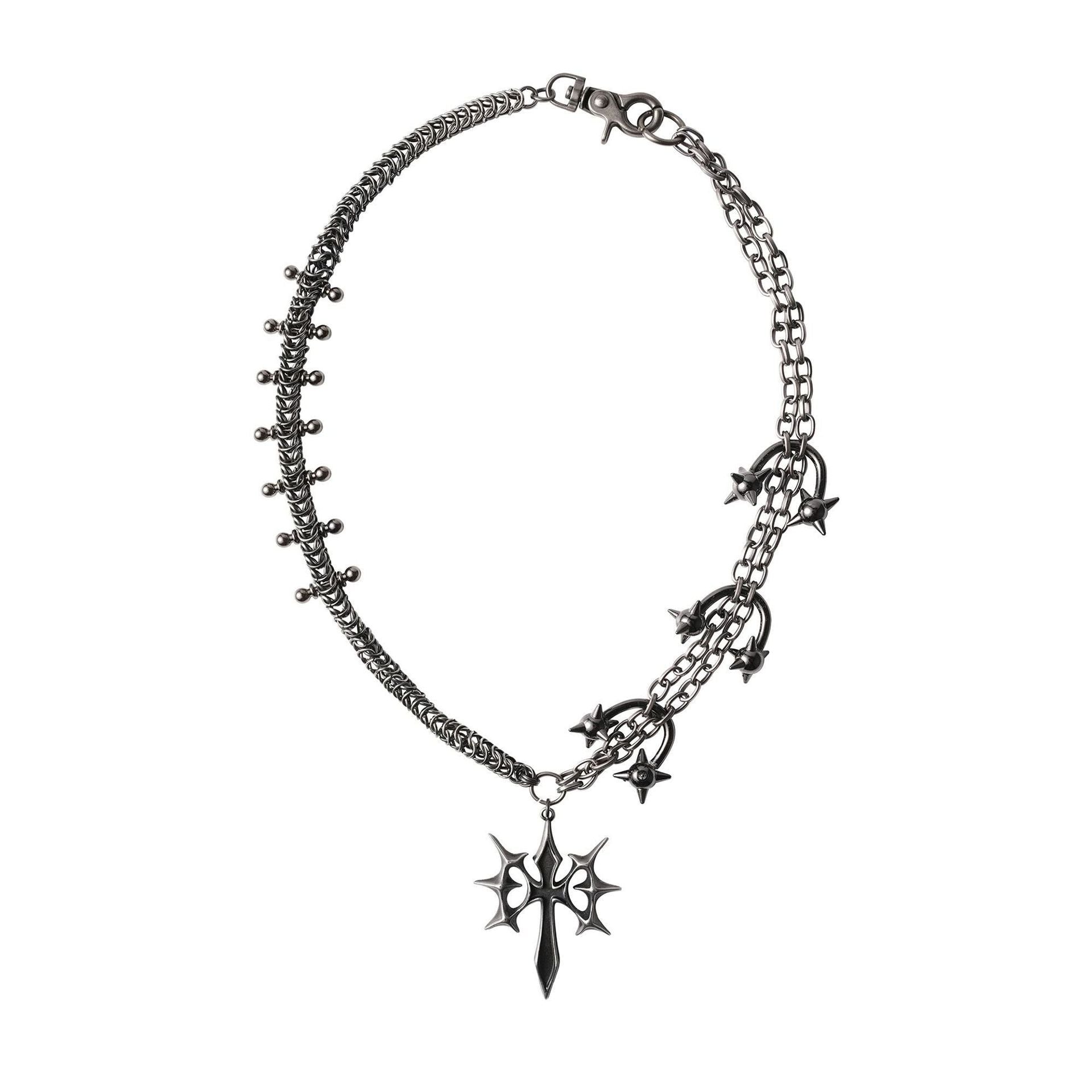 Punk Gothic Cross Alloy Necklace