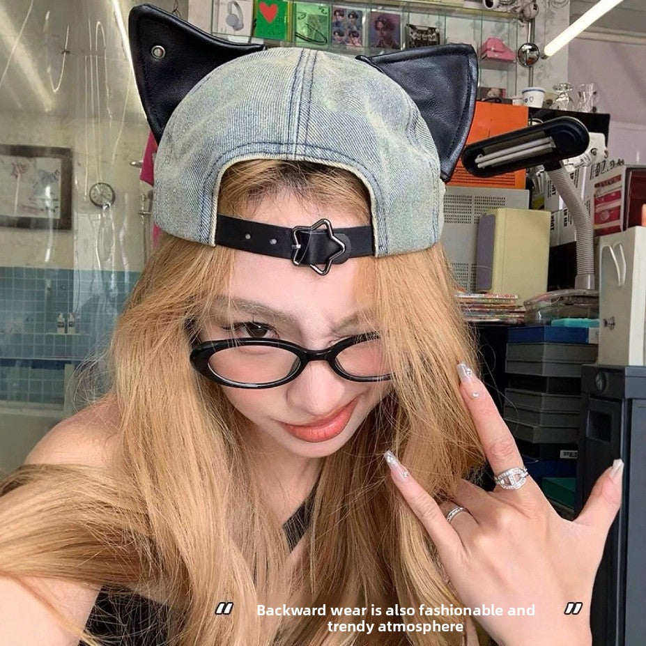 Y2K Retro Denim Baseball Cap