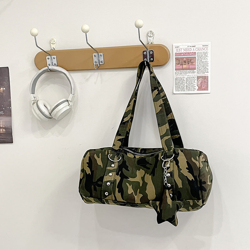 Fashion Y2K Camouflage Leopard Print Shoulder Bag
