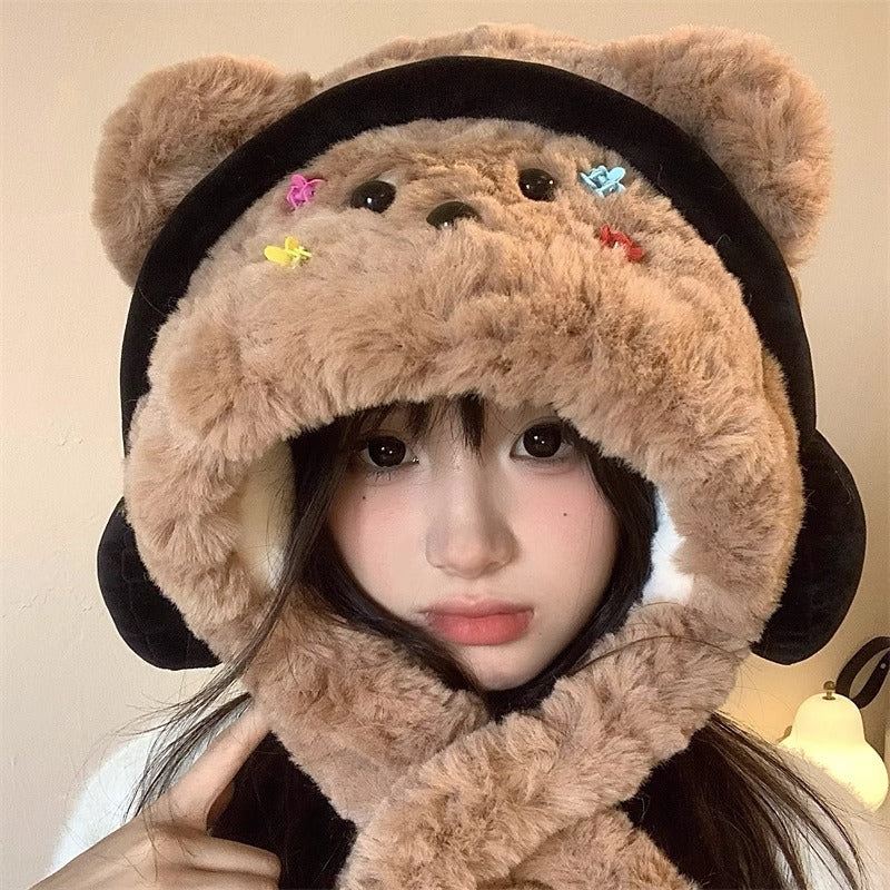 Plush Hat Scarf