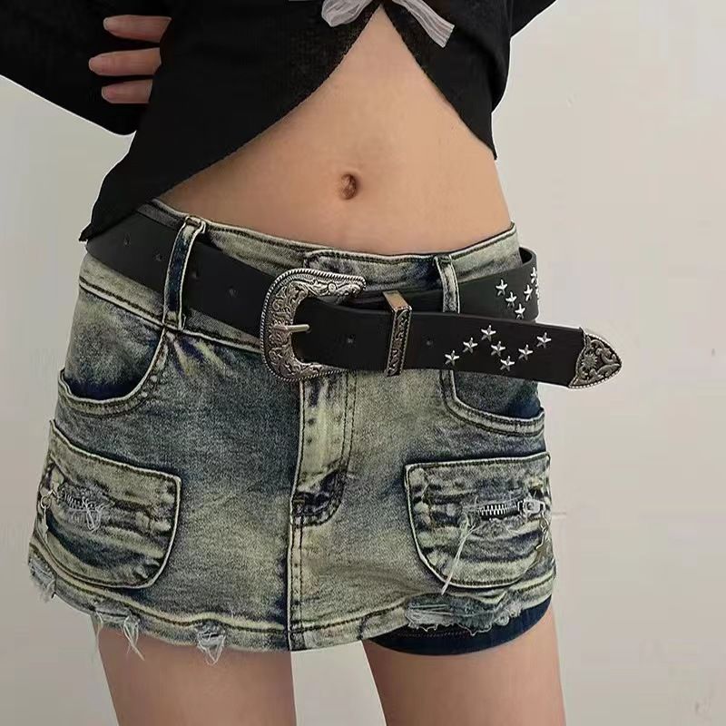 Y2K Rivet Metal Buckle Punk Belt