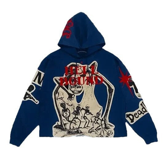 Men's Y2K Hip Hop 3D Print Loose Hoodie