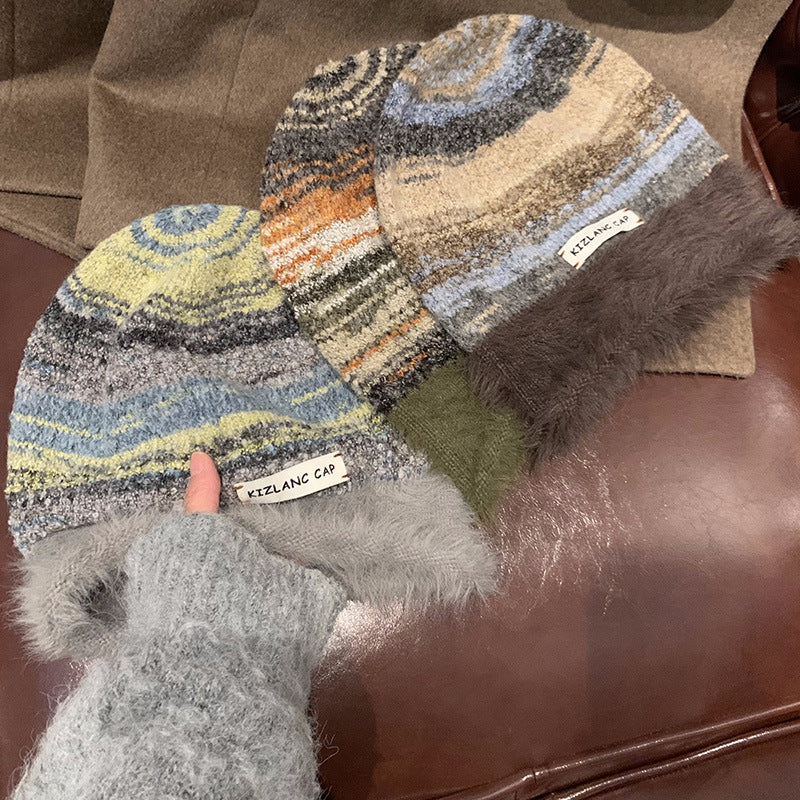 Plush Knitted Slouchy Beanie for Women