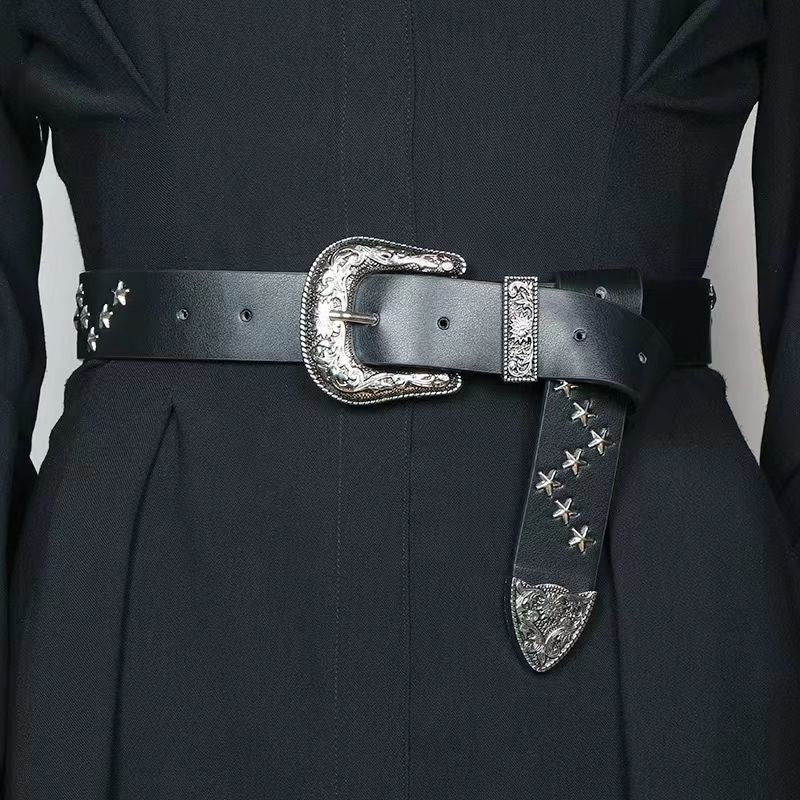 Y2K Rivet Metal Buckle Punk Belt